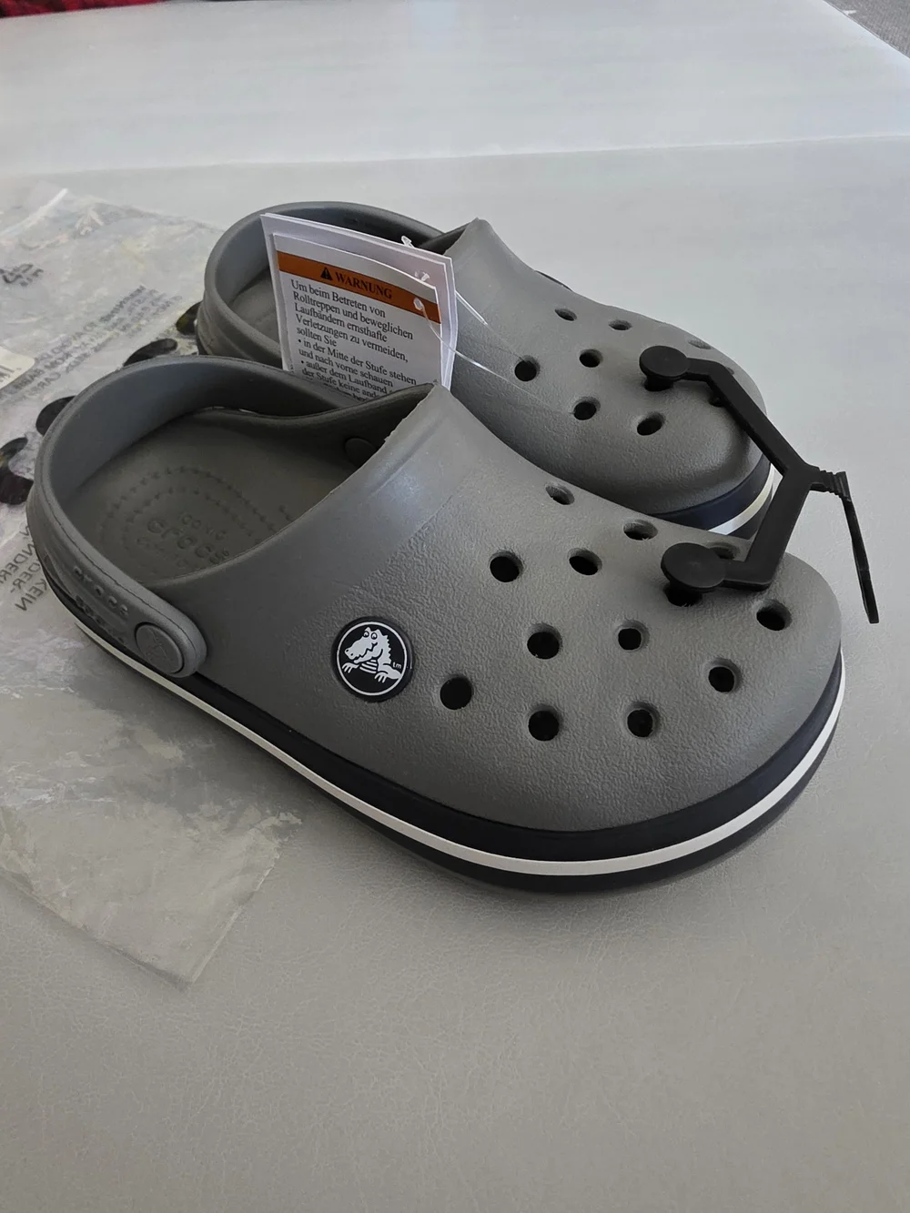 NWT CROCS Toddler Crocband Clog - Smoke / Navy - Size: C11